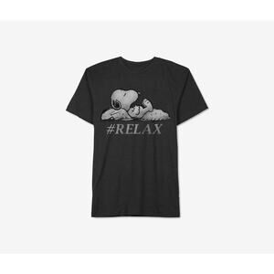 Peanuts Charlie Brown Snoopy #Relax Mens T-Shirt NEW with Tags Relax Gray Causal
